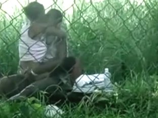 Voyeur Tapes A Black Girl Couple Having Sex On Bench In The Park