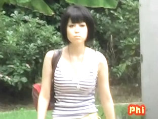 Black-haired Skinny Oriental Hoe Loses Some Of Her Pubes During Sharking Action