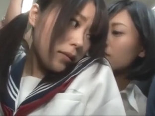 Japanese Dirty Lesbians On The Train 1