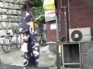 Japanese Boob Sharking Action With A Cute Chick In A Kimono