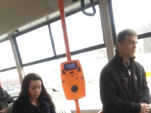 Spy Sexy Teens In Bus Romanian