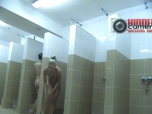 Hot Babes Caught Taking A Shower In A Voyeur Cam Video