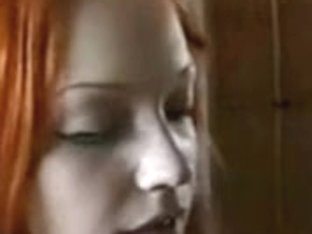 Marvelous Redhead Girl Takes Thick Cock In Her Small Mouth