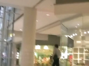 Skinny Girlfriend In Shopping Mall With A Wonderful Ass And Big Tits