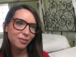 Hot Brunette Sally Charles Wears Glasses And Wants To Suck A Cock