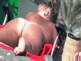Nude Women Caught Sunbathing