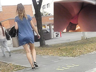 First-class Upskirt In Public With A Lady In Jeans Skirt
