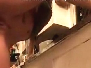 Brunette Girl Gets Fucked Doggystyle, While Doing The Dishes.
