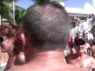 Naked Pool Party Key West Florida Real Vacation Video