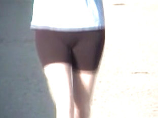 Candid Cameltoe Of Amateur Babe In Sexy Short Shorts 03zd