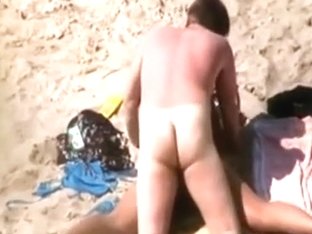 A Voyeur Tapes Swingers Having A Threesome At A Nude Beach