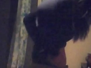Long-haired Brunette Filmed Sitting On A Toilet