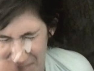 Cerebral Palsy Jonna Sucks Strapon And Acquires A Facial Spunk Fountain