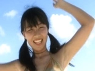Asian Hottie Misuzu Posing On A Beach