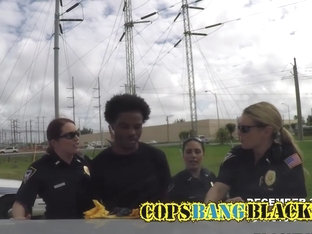 Mature Police Woman With Big Tits Catch A Black Guy Red