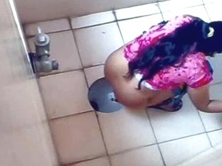 Indian Ladies Filmed On Spy Cam In A Public Toilet