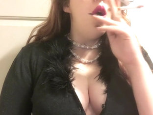 Chubby Goth Teen With Big Perky Tits Smoking Red Cork Tip 100 In Pearls