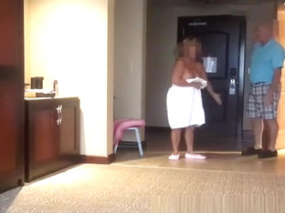 Busty Mature Woman Flash Pizza Delivery Guy