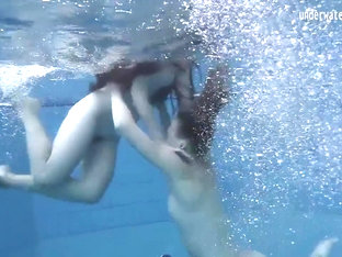 Hot Lesbo Action In The Swimming Pool
