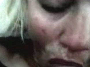Ugly Blonde Wife Swallows Cum
