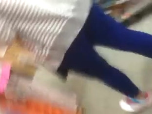 Home Depot Latina Ass In Blue Tights