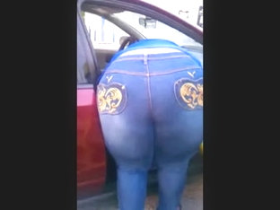 Ssbbw Huge Ass In Tight Jeans At The Carwash!