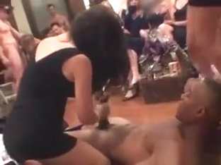 Asian Women Enjoying Sucking Dick At The Strip Club