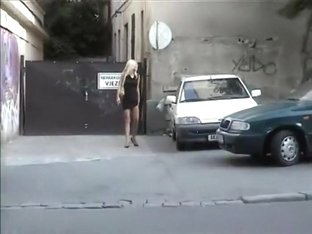 Golden-haired Chick Flashing In Public